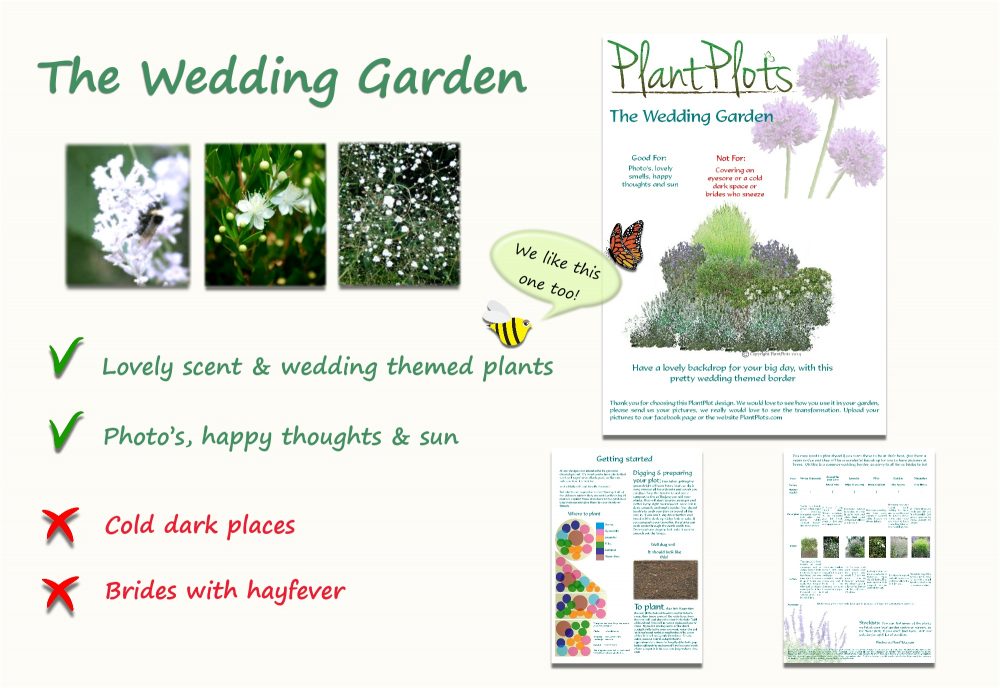 Garden Border Planting Design Plan pretty flowers wedding themed