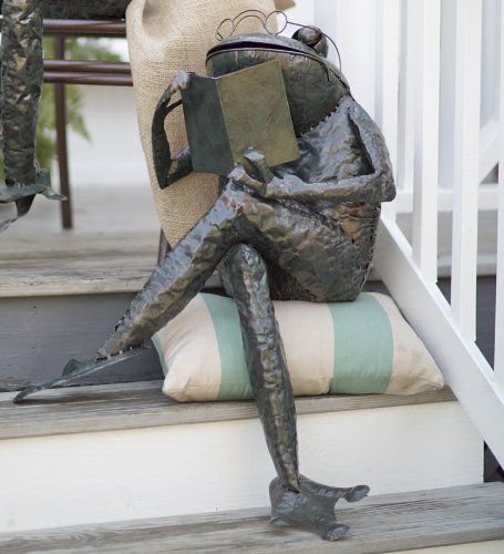 statue garden frog small statue frog reading book on a cushion
