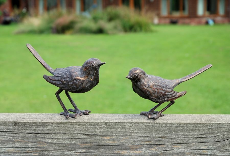 pair birds pair of bronze birds garden art