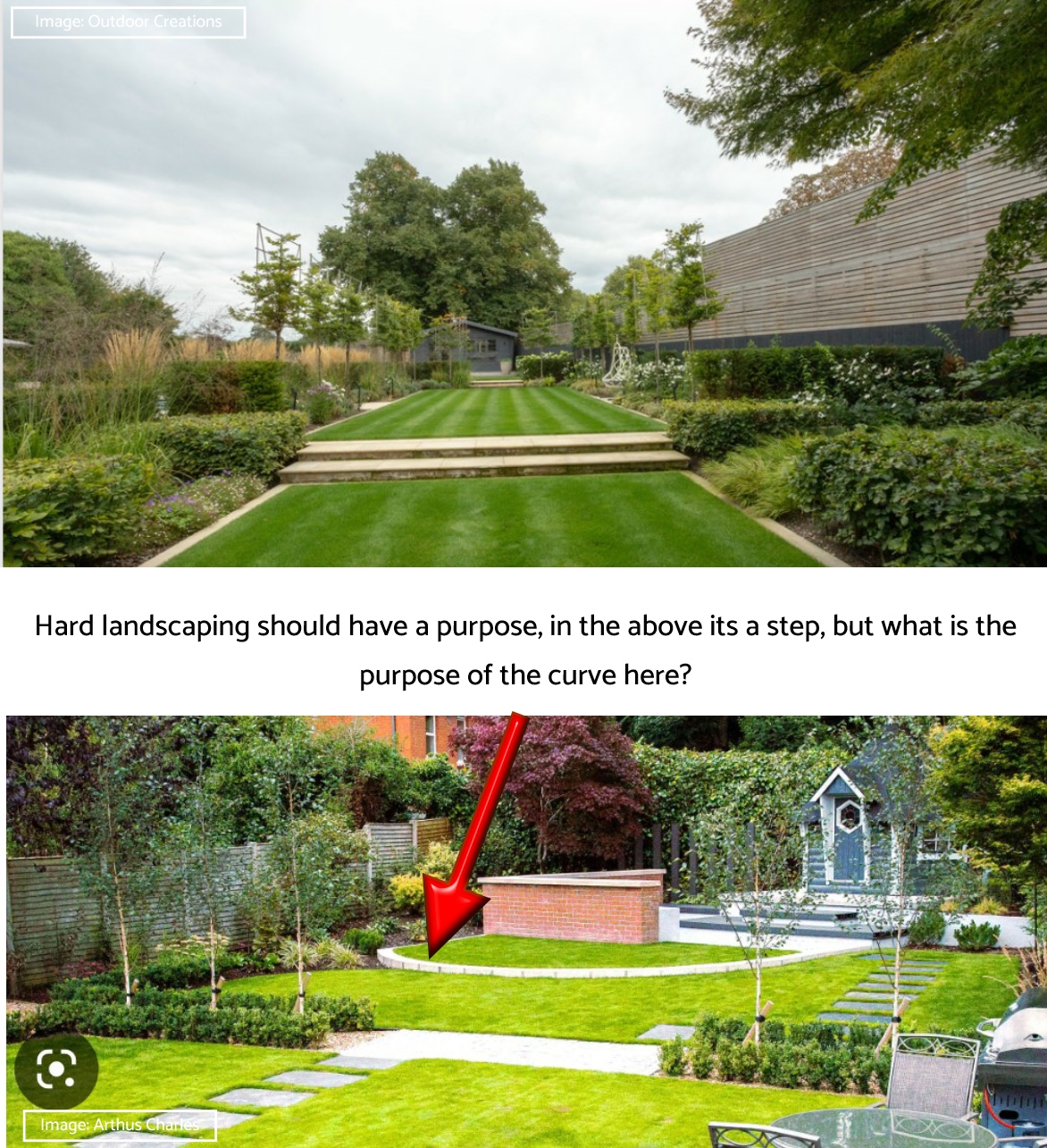 Large garden design tips hard landscaping needs a purpose