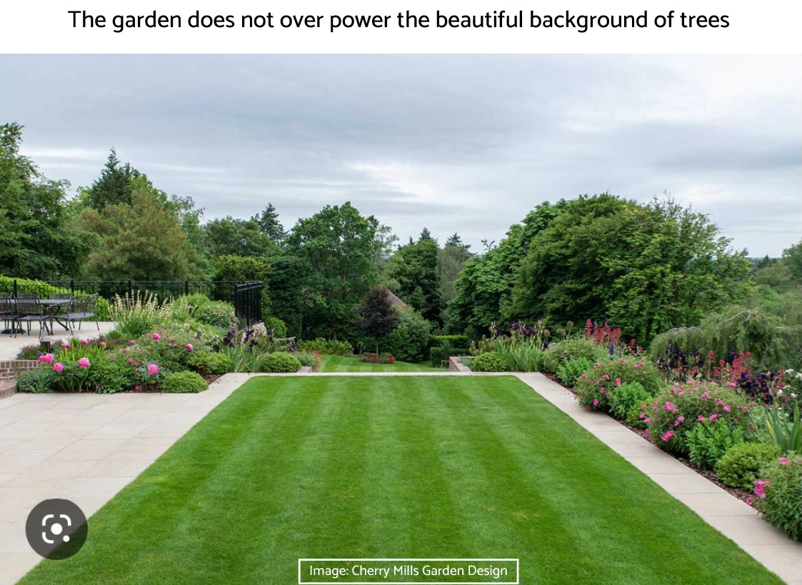Large garden design use the landscape to enhance the garden