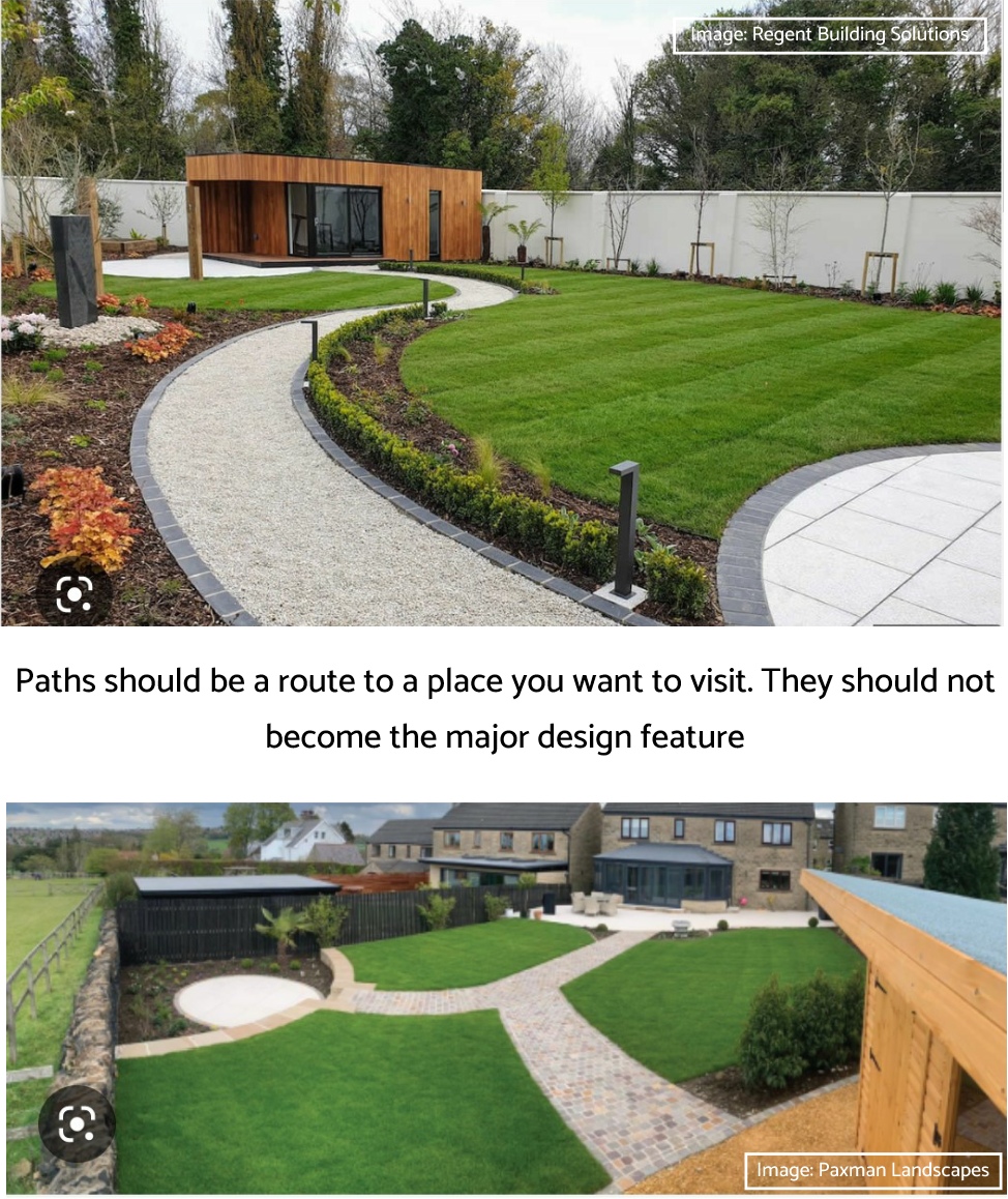 large garden design tips paths are practical but not usually attractive design features