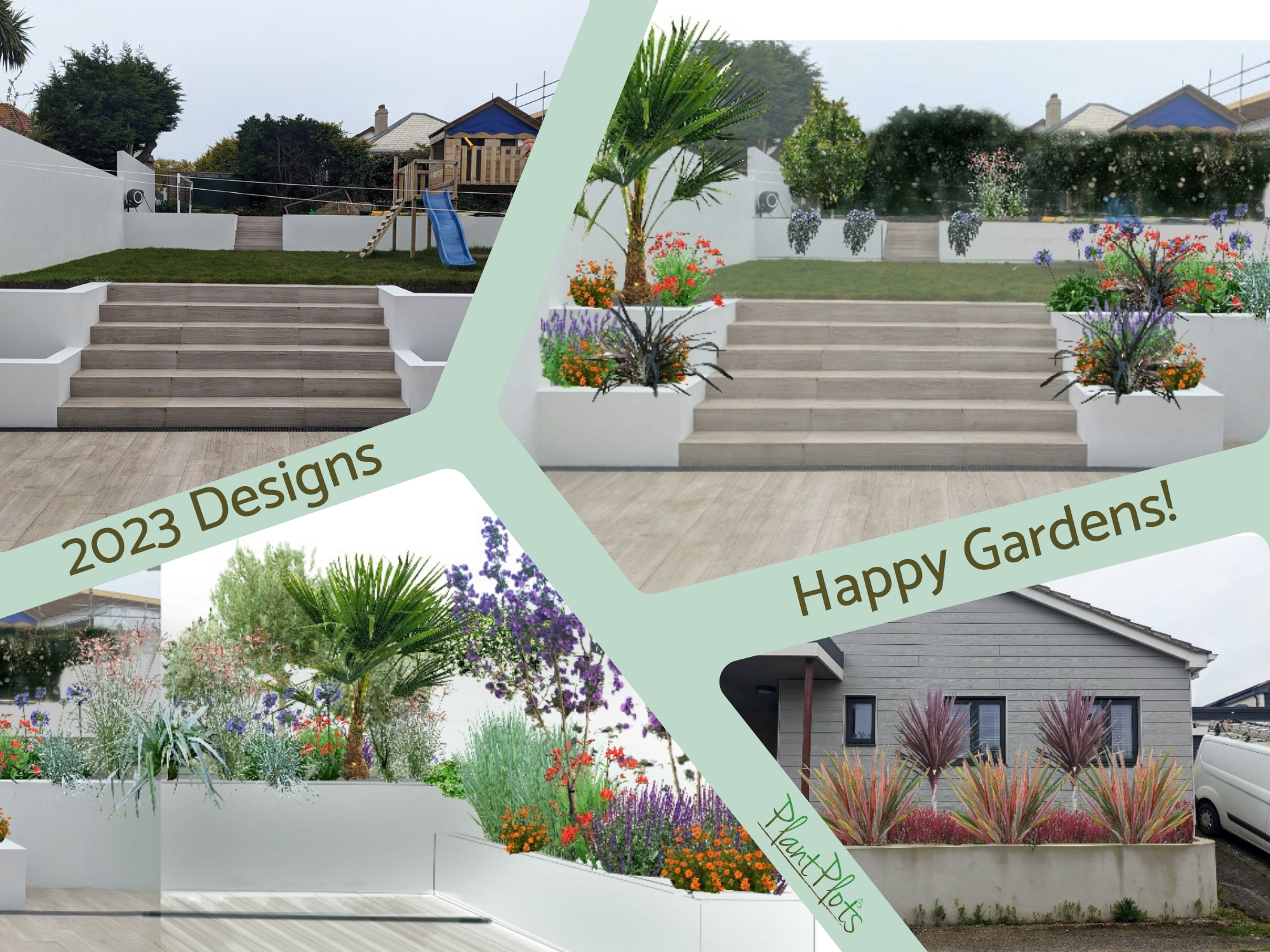 Moderm Mediterranean Planting Ideas by PlantPlots Moderm Mediterranean Planting Ideas by PlantPlots