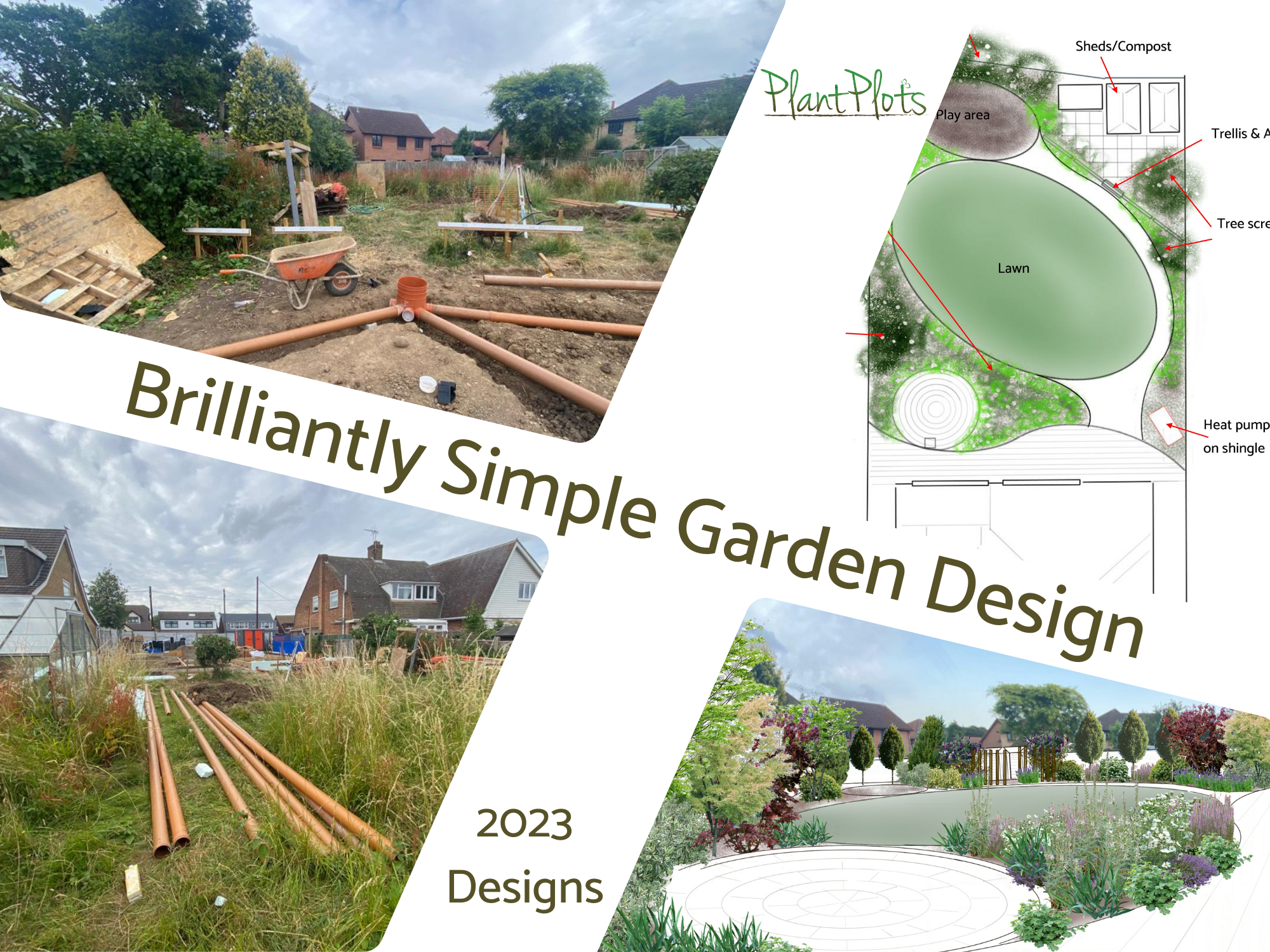 New Build Low Maintenance Garden Design by PlantPlots New Build Low Maintenance Garden Design by PlantPlots