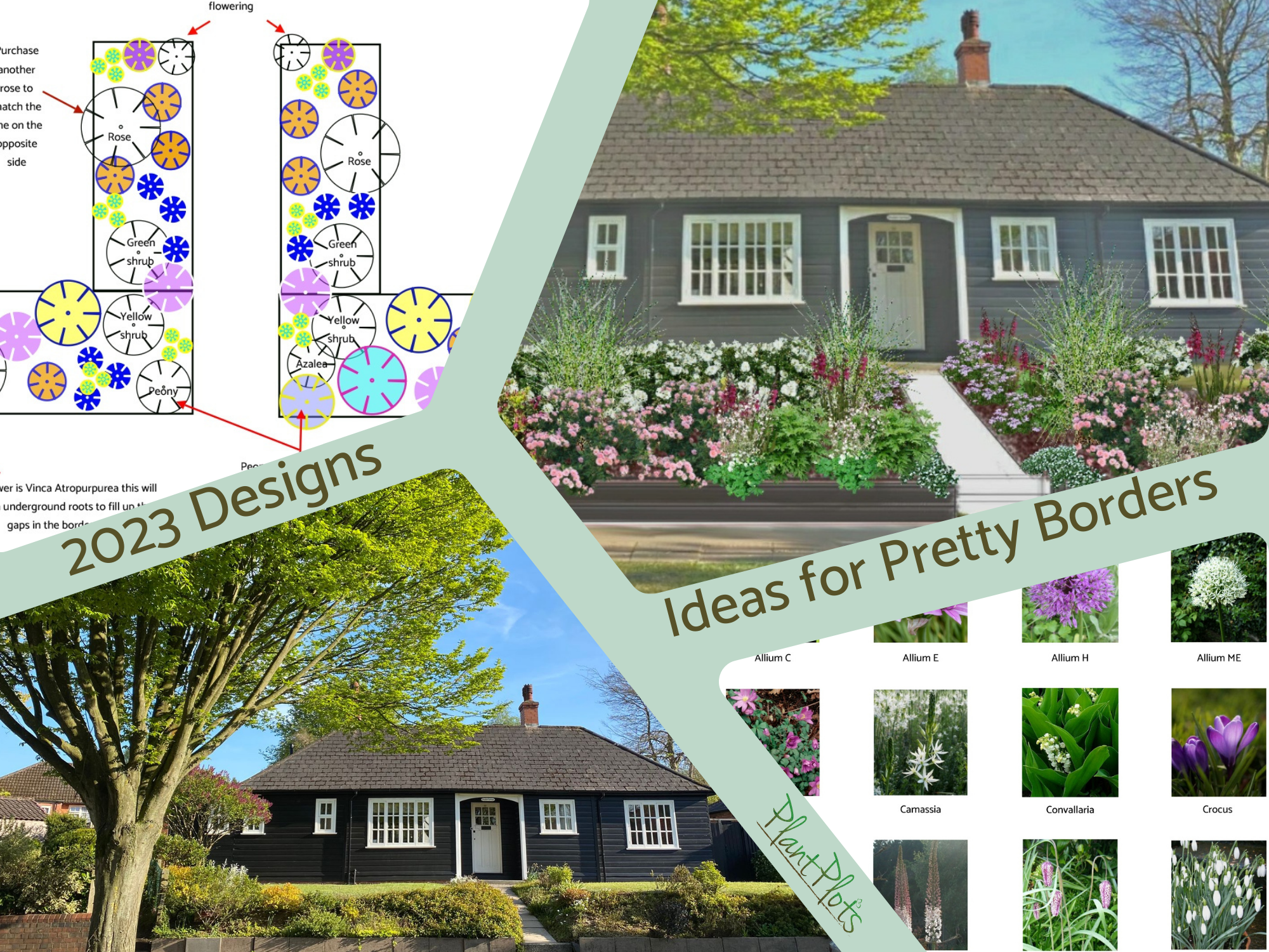 Planting Ideas in Pink by PlantPlots Planting Ideas in Pink by PlantPlots