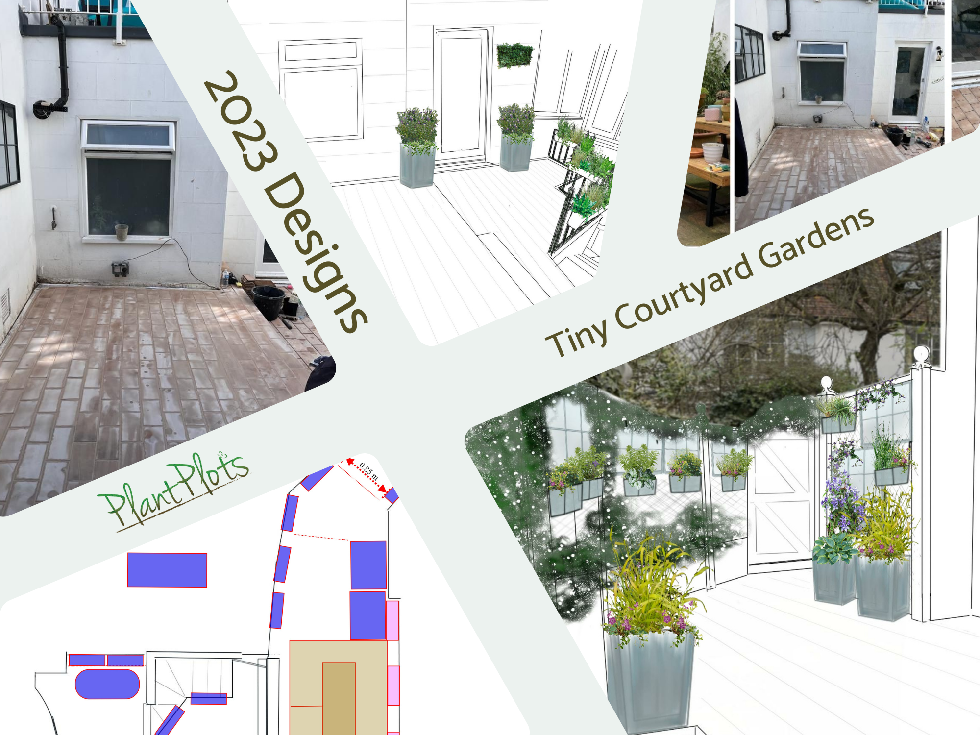 Small Courtyard Planting Plans by PlantPlots Small Courtyard Planting Plans by PlantPlots