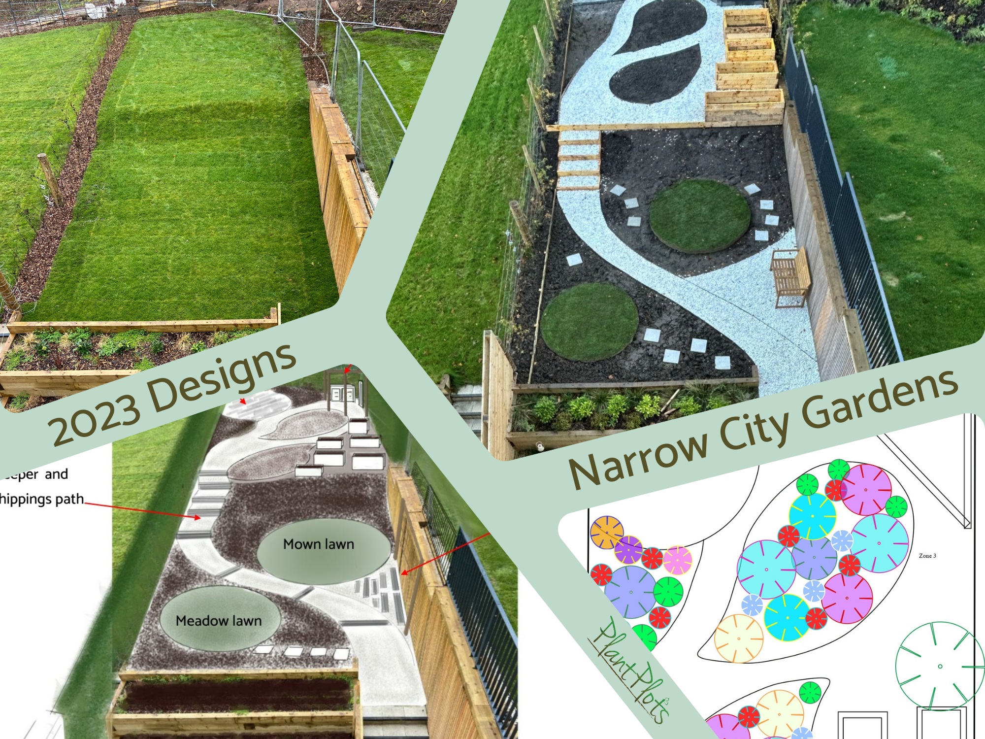 Small Narrow Garden Design by PlantPlots Small Narrow Garden Design by PlantPlots