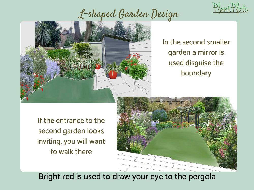 L shaped garden design layouts ideas and ideas PlantPlots ()) L shaped garden design layouts ideas and ideas PlantPlots ())