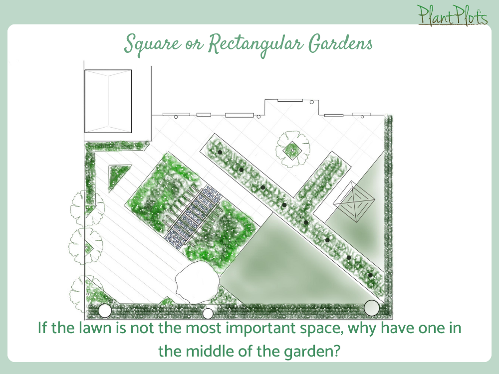 Square rectangular garden design layout and ideas PlantPlots Square rectangular garden design layout and ideas PlantPlots