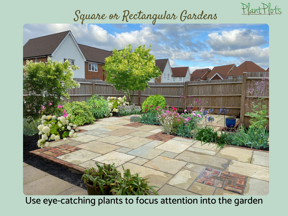 Square rectangular garden design layout and ideas PlantPlots Square rectangular garden design layout and ideas PlantPlots