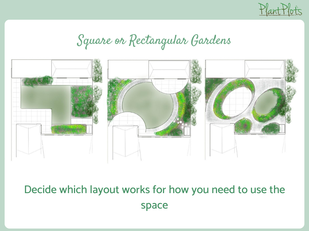 Square rectangular garden design layout and ideas PlantPlots Square rectangular garden design layout and ideas PlantPlots