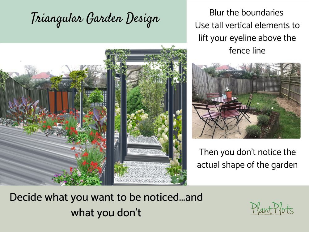 triangular garden design layout help and ideas PlantPlots () triangular garden design layout help and ideas PlantPlots ()