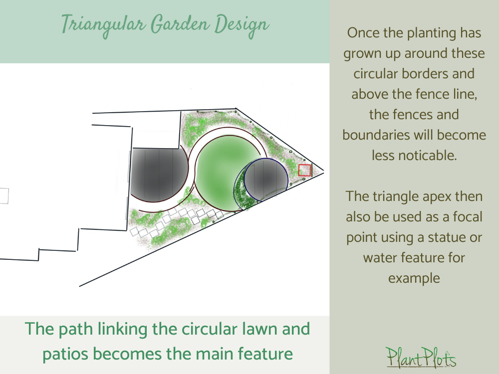 triangular garden design layout help and ideas PlantPlots () triangular garden design layout help and ideas PlantPlots ()