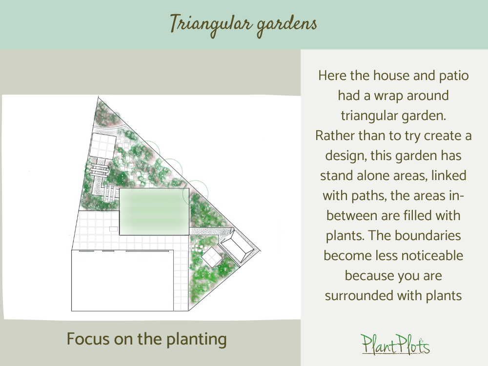 triangular garden design layout help and ideas PlantPlots () triangular garden design layout help and ideas PlantPlots ()