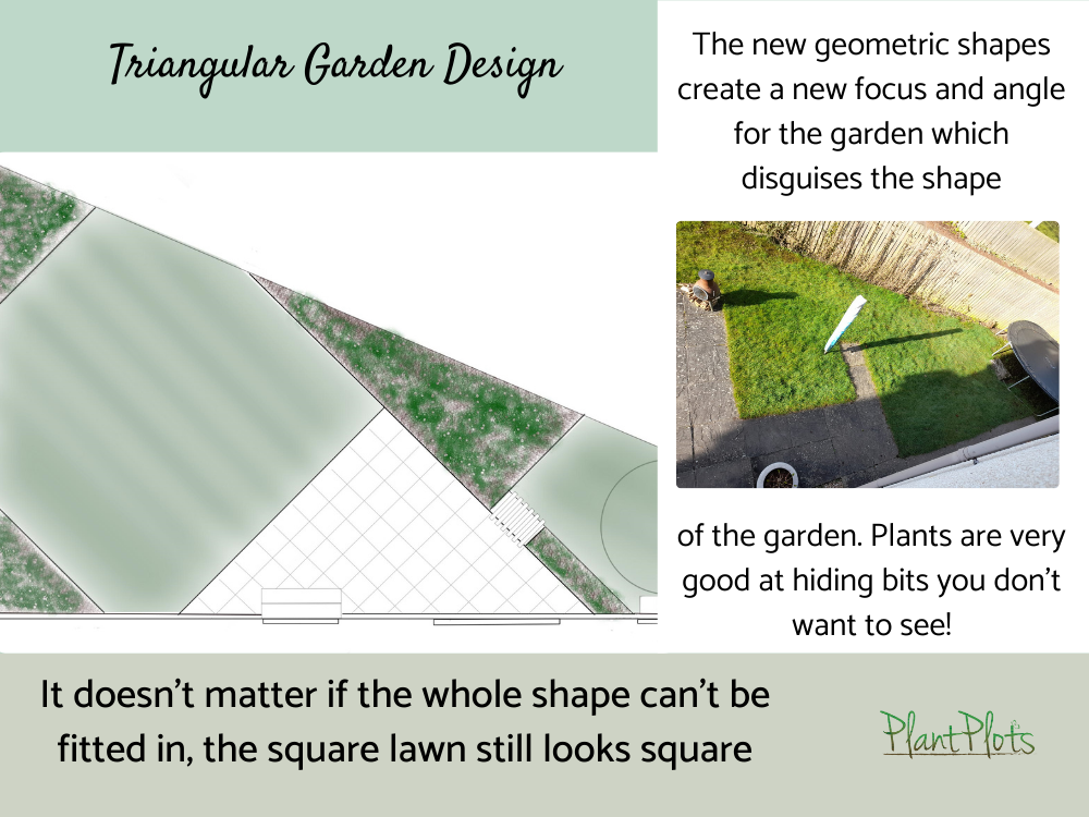 triangular garden design layout help and ideas PlantPlots () triangular garden design layout help and ideas PlantPlots ()