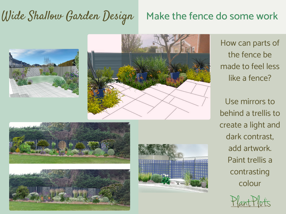 wide garden design layouts help and ideas PlantPlots () wide garden design layouts help and ideas PlantPlots ()