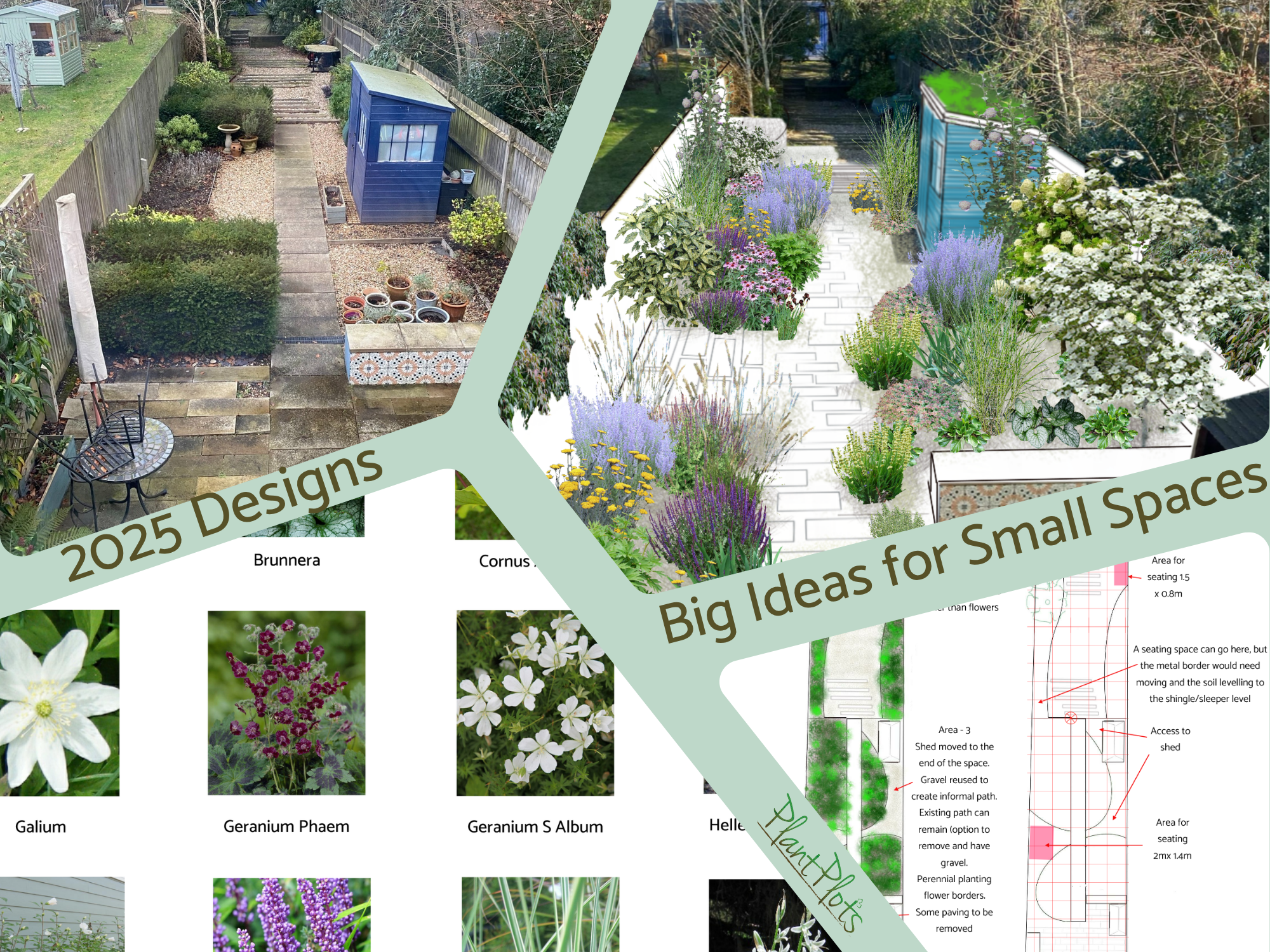 Long Narrow Garden Design by PlantPlots Long Narrow Garden Design by PlantPlots